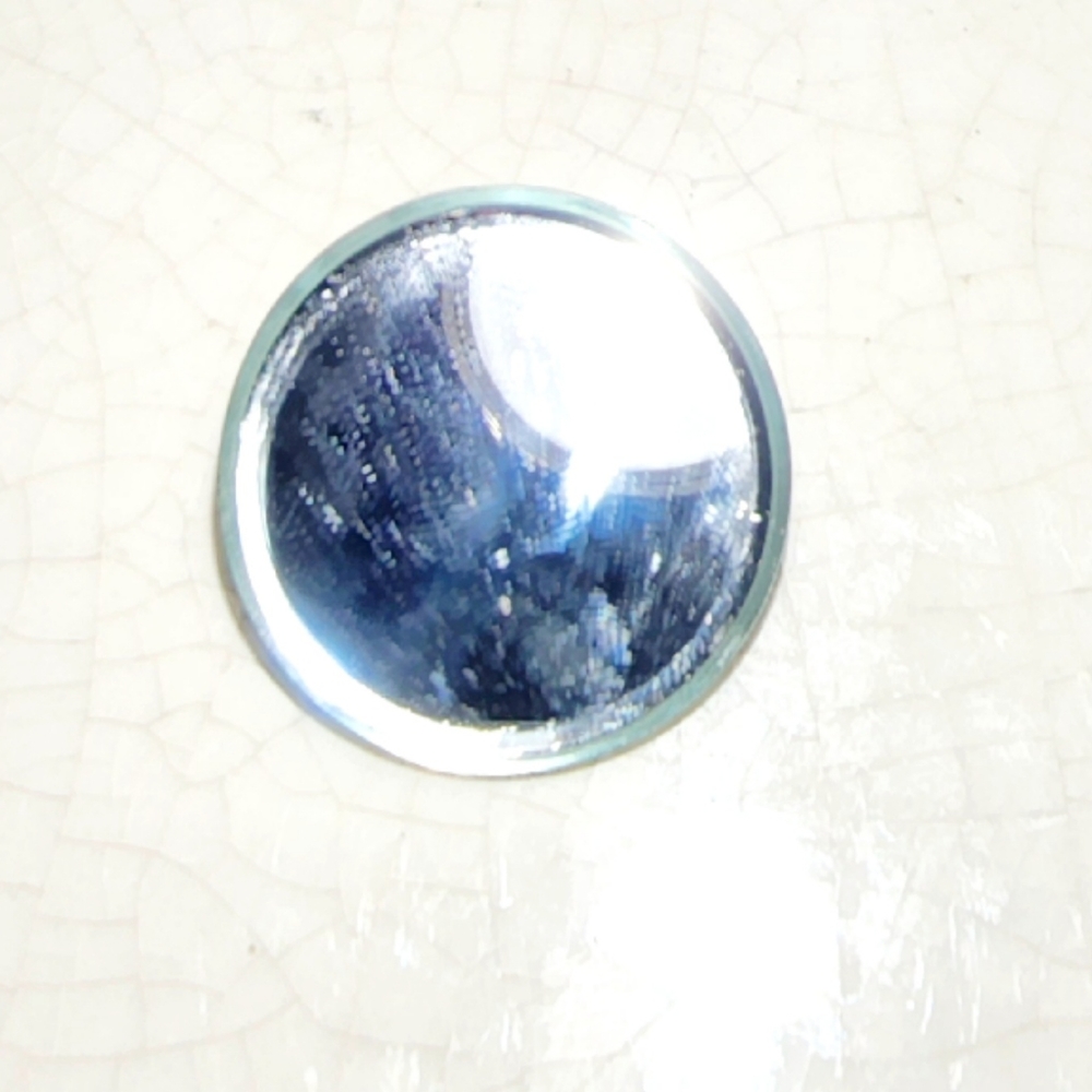 Vintage circle mirror statement brooch pin